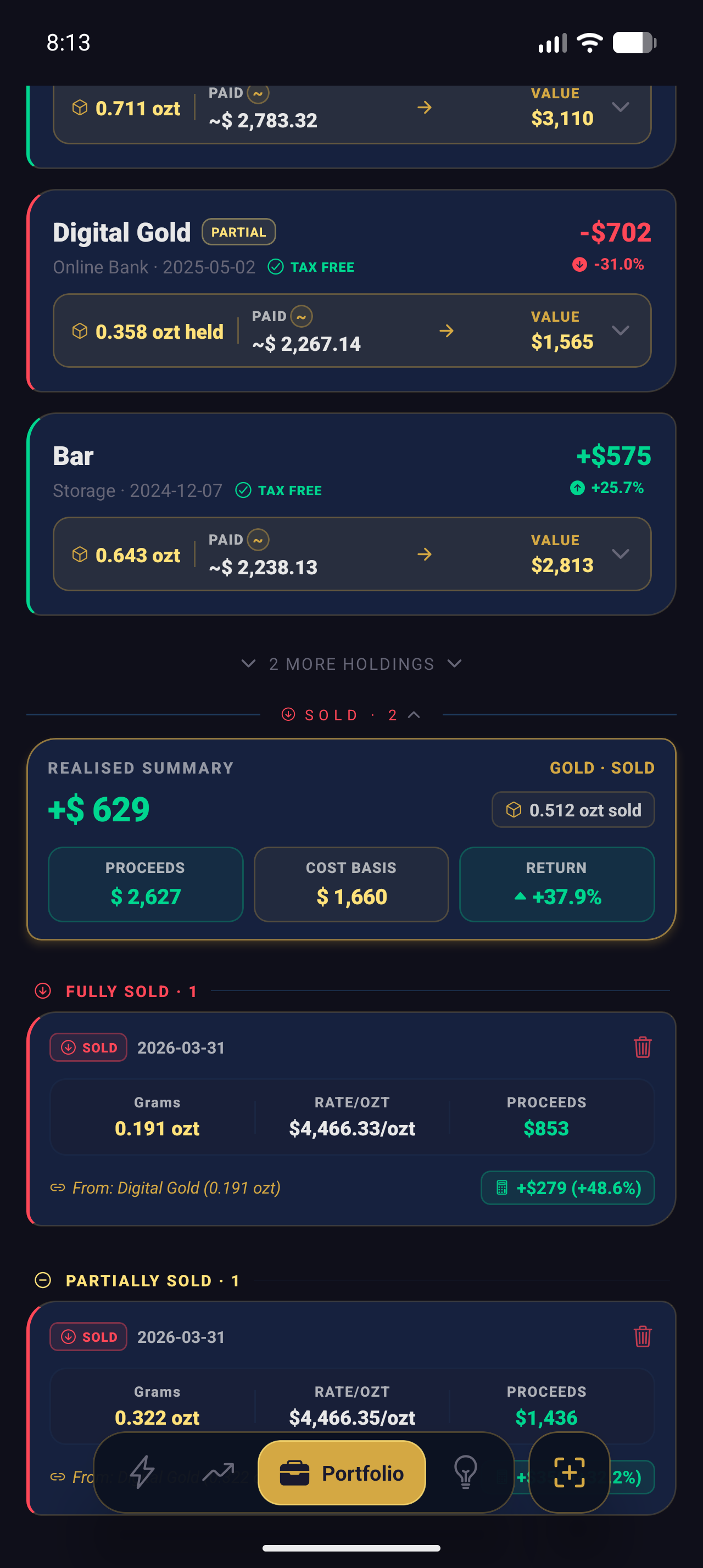 Sold Screen